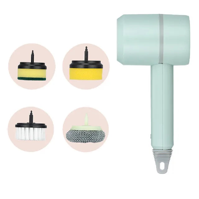 Electric Spin Scrubber | Electric Cleaning Brush Multi-functional Home USB Rechargeable Electric Rotary Scrubber Household Appliances Cleaning Gadget