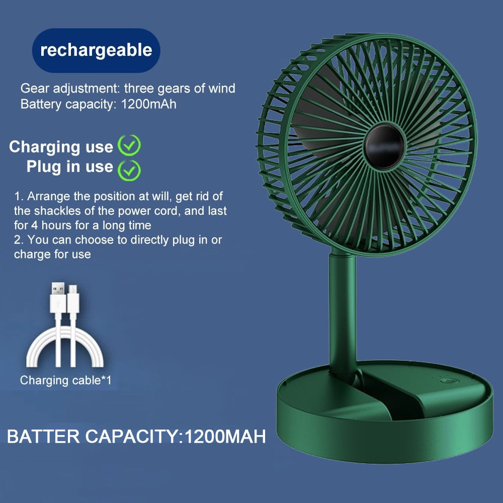 Portable Mini Fan with Sleeping Wind mode, ensuring a gentle and calming breeze