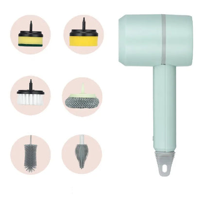 Electric Spin Scrubber | Electric Cleaning Brush Multi-functional Home USB Rechargeable Electric Rotary Scrubber Household Appliances Cleaning Gadget