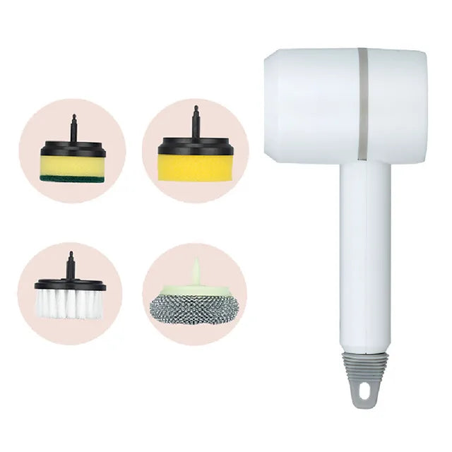 Electric Spin Scrubber | Electric Cleaning Brush Multi-functional Home USB Rechargeable Electric Rotary Scrubber Household Appliances Cleaning Gadget