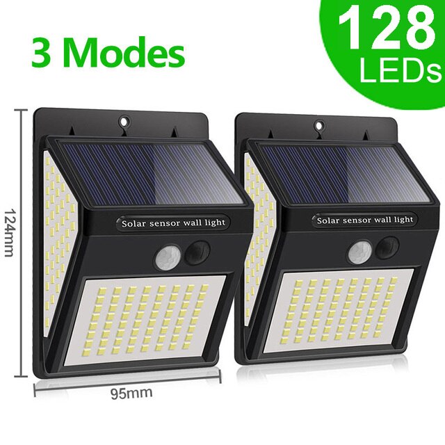 Super Bright 128/268 LED Solar Flood Light with 2400LM and Waterproof IP65 Protection