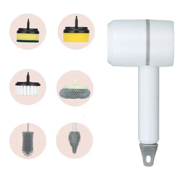 Electric Spin Scrubber | Electric Cleaning Brush Multi-functional Home USB Rechargeable Electric Rotary Scrubber Household Appliances Cleaning Gadget