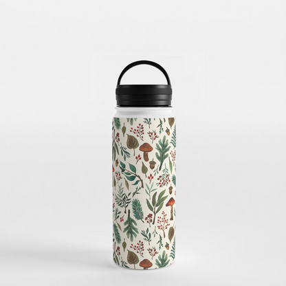 Mushroom Forest Handle Lid Water Bottle