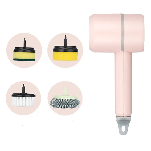 Electric Spin Scrubber | Electric Cleaning Brush Multi-functional Home USB Rechargeable Electric Rotary Scrubber Household Appliances Cleaning Gadget