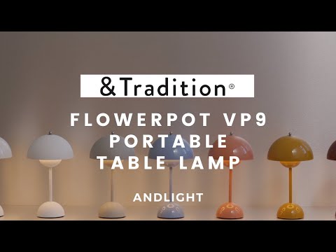 Flowerpot VP9 x2 SET - Rechargeable Table Lamp | Mushroom Lamp Timeless Danish Design