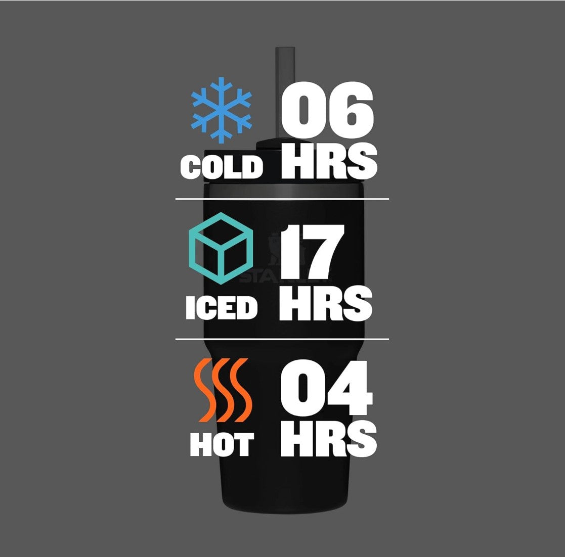 coffee drinks thermos cup vacuum insulated tumbler thermos features 6 hrs cold, 17 hrs iced, 4 hrs hot