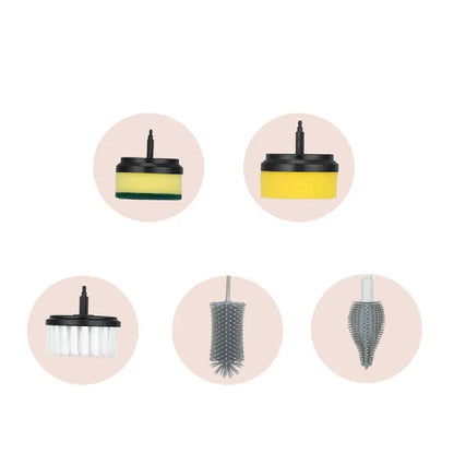 Electric Spin Scrubber | Electric Cleaning Brush Multi-functional Home USB Rechargeable Electric Rotary Scrubber Household Appliances Cleaning Gadget