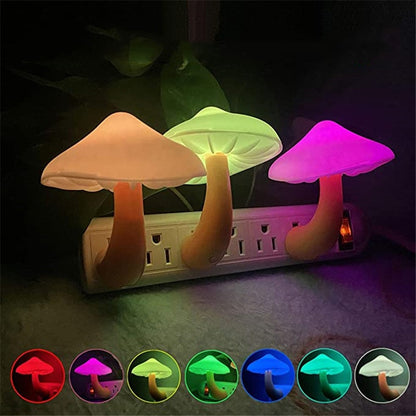 Mushroom LED Night Lights | Festive & Cozy Christmas Decor | Gift for Kids & Adults