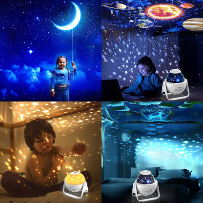 Galaxy Projector Night Lights, 7-in-1 Bedroom Projector, Planetarium 360°, Immersive Starry Night