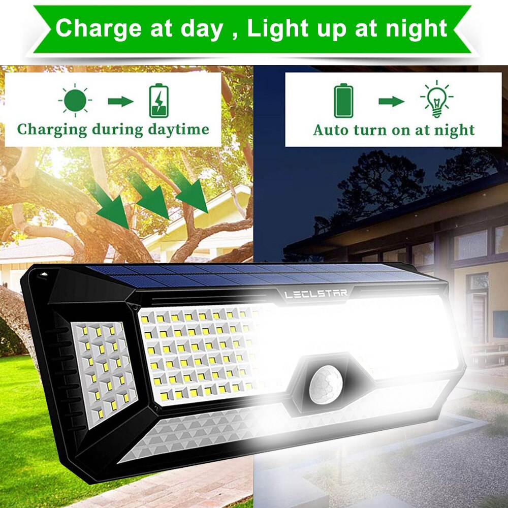 Super Bright 128/268 LED Solar Flood Light with 2400LM and Waterproof IP65 Protection