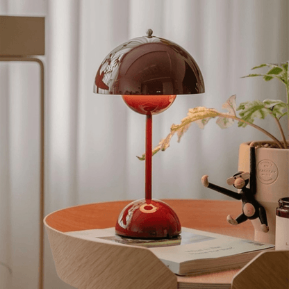 Mushroom LED Rechargeable Table Lamps Desk Lamp Touch Night Light For Bedroom Restaurant Cafe Modern Decoration Gifts Mushroom Lamp Lighting. Flowerpot VP9 table lamp. Rechargeable mushroom table lamp. Verner Panton mushroom lamp in red