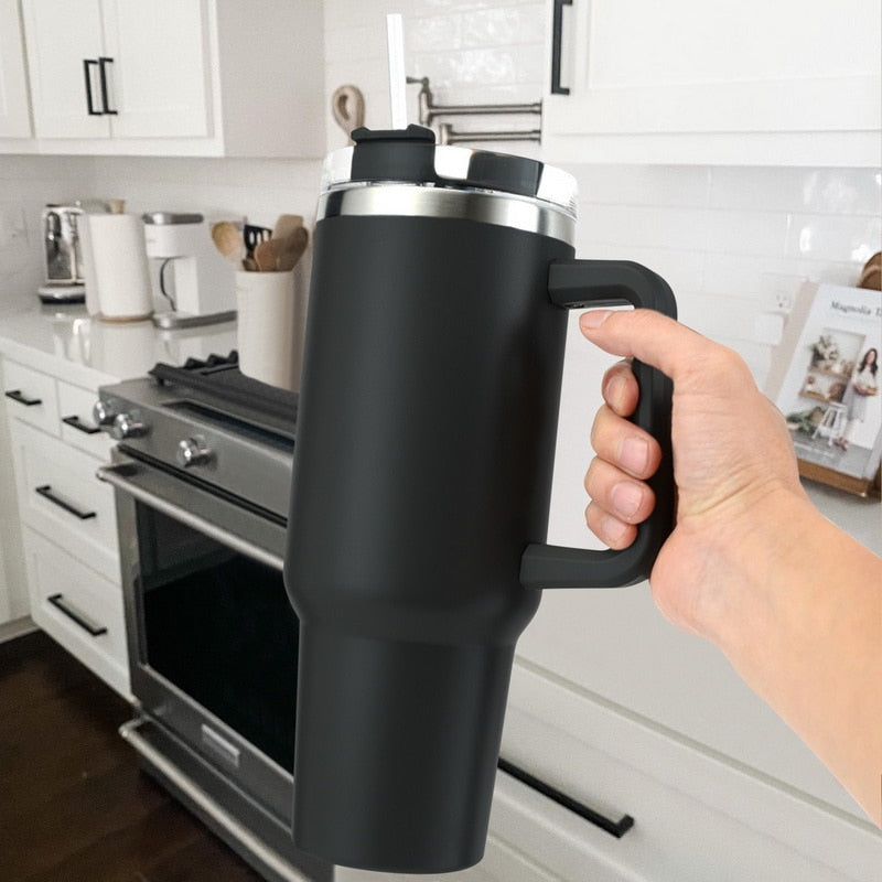 coffee drinks thermos cup vacuum insulated tumbler thermos black color