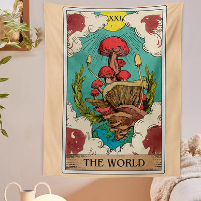 Tarot Mushroom Wall Hanging Tapestry