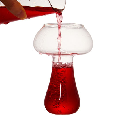 Mushroom Design Glass Cup Cocktail Glass Wine Glass Drink Cup for KTV Bar Party